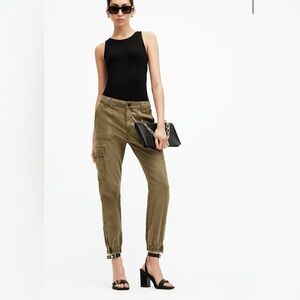 Cute All saints tan cargo jogger pants size 24 retail $229